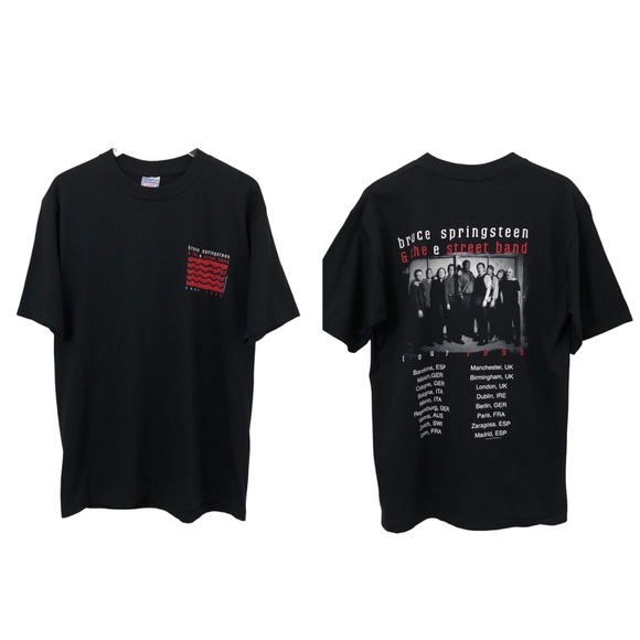 Vintage Shirts Bruce Springsteen Vintage 999 Reunion European Tour Graphic Concert Tee